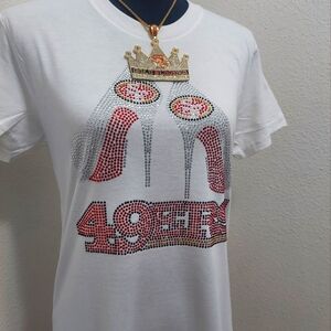 White 49ers Graphic T-Shirt